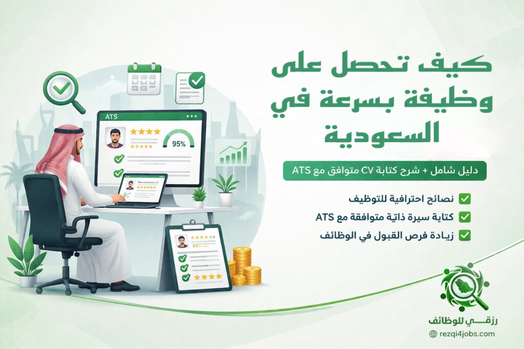 كيف تحصل على وظيفة بسرعة في السعودية (دليل شامل + CV متوافق مع ATS)